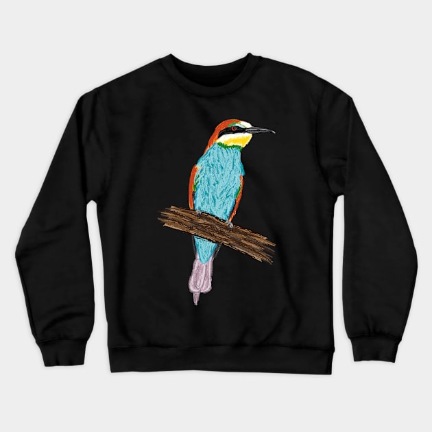 Nice Artwork showing an European Bee-Eater V Crewneck Sweatshirt by JDHegemann